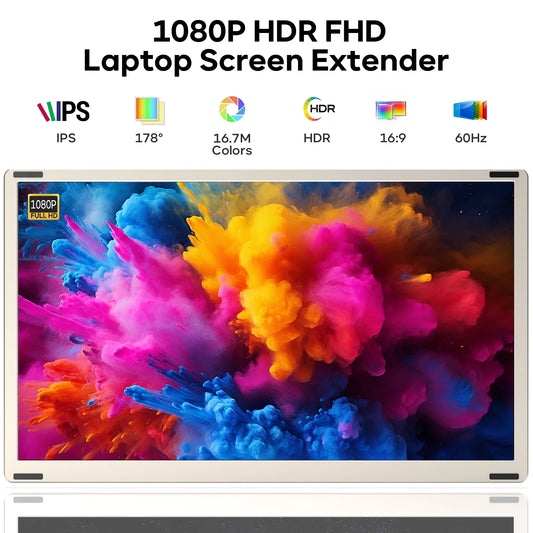 Zynity 15.6" Laptop Screen Extender, 1080P FHD Triple Portable Laptop Monitor Extender,Detachable Screen Travel Monitor for 13"-17.3" Laptops (Mac/Wins/Chrome/Dex)